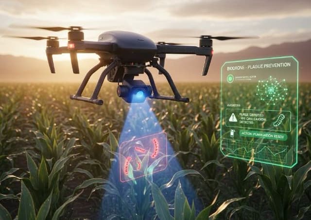 Plague sensor for drone based fumigation